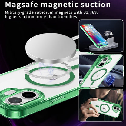 For iPhone 16 Plus Ice Color Magnetic Series Magsafe Magnetic PC Hybrid TPU Phone Case(Green) - iPhone 16 Plus Cases by buy2fix | Online Shopping UK | buy2fix