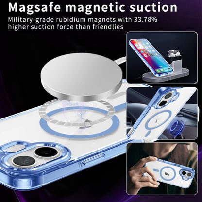 For iPhone 16 Plus Ice Color Magnetic Series Magsafe Magnetic PC Hybrid TPU Phone Case(Far Peak Blue) - iPhone 16 Plus Cases by buy2fix | Online Shopping UK | buy2fix