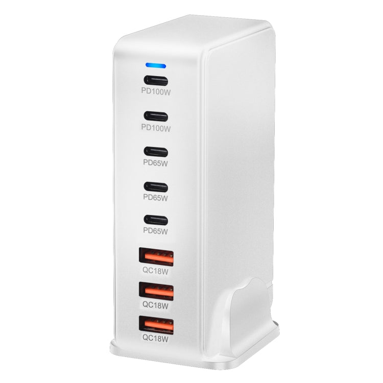 440W GaN USB Power Adapter Travel Charger with 3 x USB, 5 x PD Port, Plug:AU Plug(White) - Multifunction Charger by buy2fix | Online Shopping UK | buy2fix