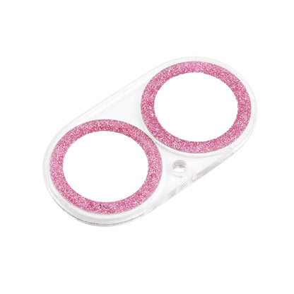 For iPhone 16 / 16 Plus Glitter Ring Tempered Glass Camera Lens Film(Pink) - iPhone 16 Plus Tempered Glass by buy2fix | Online Shopping UK | buy2fix