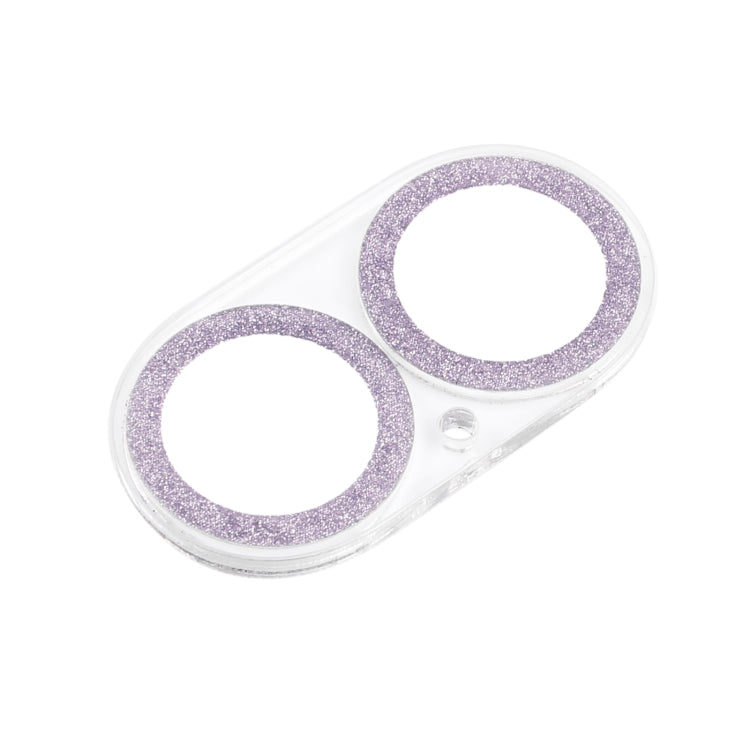 For iPhone 16 / 16 Plus Glitter Ring Tempered Glass Camera Lens Film(Purple) - iPhone 16 Plus Tempered Glass by buy2fix | Online Shopping UK | buy2fix