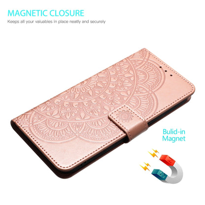 For Motorola Moto G Stylus 5G 2024 Flower Embossed Leather Phone Case(Rose Gold) - Motorola Cases by buy2fix | Online Shopping UK | buy2fix