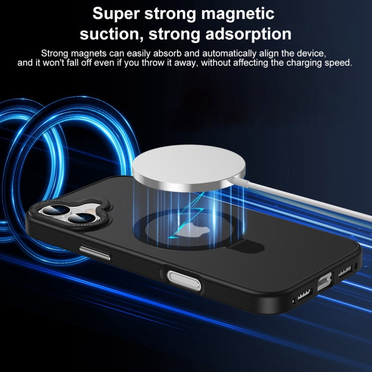 For iPhone 16 Pro Max Skin Feel MagSafe Magnetic Holder Phone Case(Titanium) - iPhone 16 Pro Max Cases by buy2fix | Online Shopping UK | buy2fix