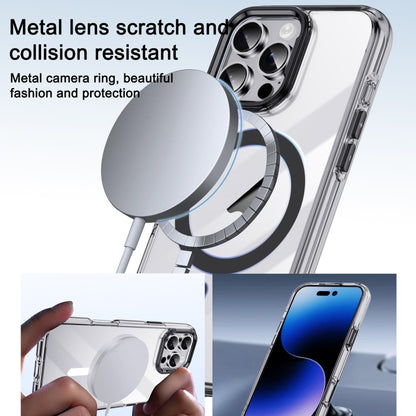 For iPhone 16 Pro Airbag PC Hybrid TPU Magsafe Phone Case(Clear Silver) - iPhone 16 Pro Cases by buy2fix | Online Shopping UK | buy2fix