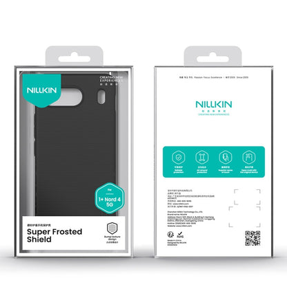 For OnePlus Nord 4 5G NILLKIN Frosted PC Phone Case(Black) - OnePlus Cases by NILLKIN | Online Shopping UK | buy2fix