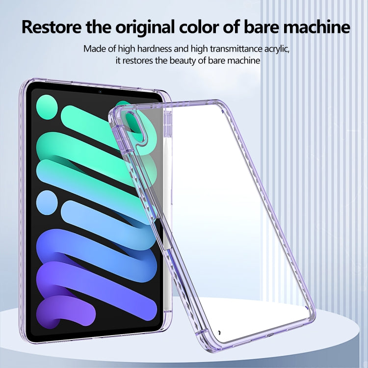 For iPad Pro 13 2024 Acrylic Hybrid TPU Tablet Case with Pen Slot(Purple) - iPad Pro 13 2024 Cases by buy2fix | Online Shopping UK | buy2fix