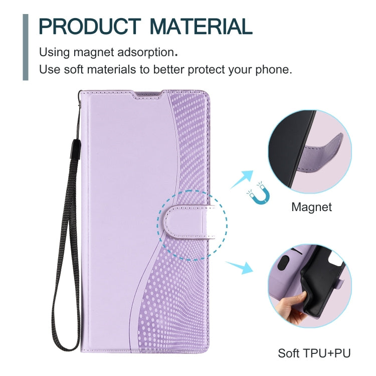 For iPhone 16 Pro Max Voltage Ultra-thin Dot Leather Phone Case(Purple) - iPhone 16 Pro Max Cases by buy2fix | Online Shopping UK | buy2fix