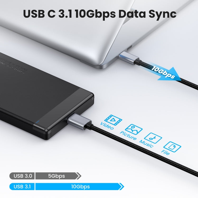 10Gbps USB-C / Type-C 3.1 to Micro B Mobile Hard Disk Adapter Cable, Length:0.5m - Cable & Adapters by buy2fix | Online Shopping UK | buy2fix