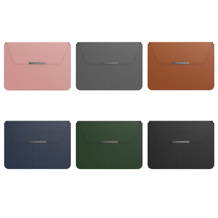 Multifunctional Laptop PU Magnetic Stand Split Liner Bag with Mouse Pad Function, Size:13-14 inch(Rose Gold) - 13.3 inch by buy2fix | Online Shopping UK | buy2fix