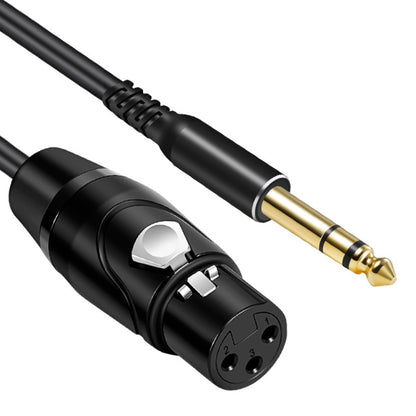 6.35mm to XRL Canon Female Dual Channel Microphone Audio Cable, Length:1m(Black) - Microphone Audio Cable & Connector by buy2fix | Online Shopping UK | buy2fix