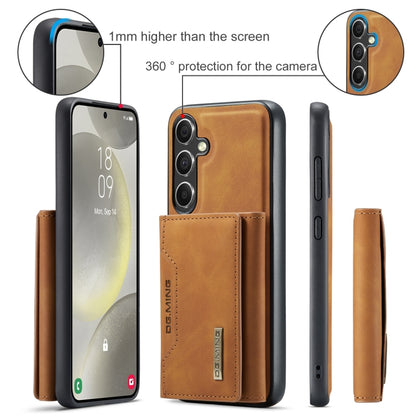 For Samsung Galaxy S24 FE 5G DG.MING M2 Series 3-Fold Multi Card Bag + Magnetic Phone Case(Brown) - Galaxy S24 FE 5G Cases by DG.MING | Online Shopping UK | buy2fix