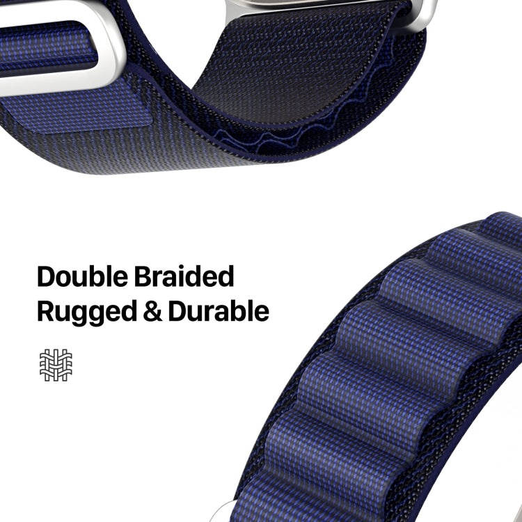 For Apple Watch 46mm / 49mm / 45mm / 44mm DUX DUCIS GS Series Nylon Loop Watch Band(Navy Blue) - Watch Bands by DUX DUCIS | Online Shopping UK | buy2fix