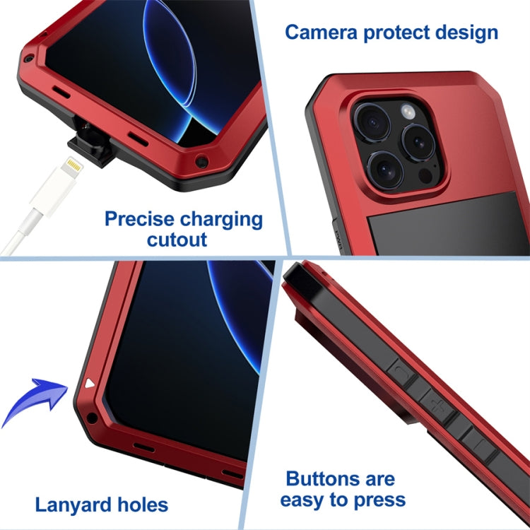 For iPhone 16 Pro Shockproof IP54 Life Waterproof Phone Case(Red) - iPhone 16 Pro Cases by buy2fix | Online Shopping UK | buy2fix