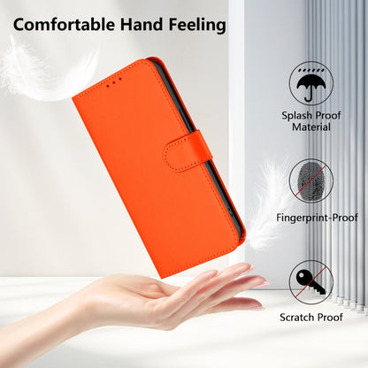 For Boost MobIle Celero 5G 2024 / 3 5G Skin Feel Solid Color Leather Phone Case with Lanyard(Orange) - More Brand by buy2fix | Online Shopping UK | buy2fix