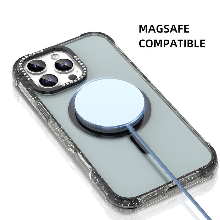 For iPhone 16 Pro Mutural Blink Series Glitter Edge MagSafe Magnetic Phone Case(Blue) - iPhone 16 Pro Cases by Mutural | Online Shopping UK | buy2fix