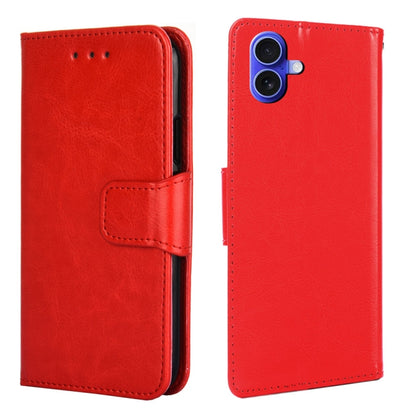 For iPhone 16 Crystal Texture Leather Phone Case(Red) - iPhone 16 Cases by buy2fix | Online Shopping UK | buy2fix