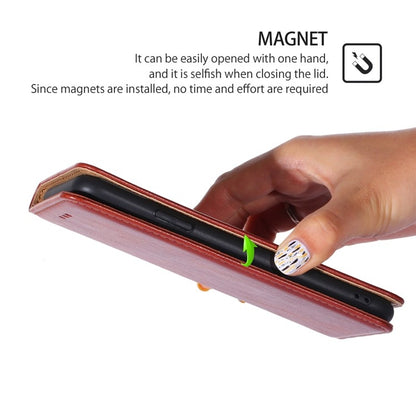 For iPhone 16 Plus Gloss Oil Solid Color Magnetic Leather Phone Case(Brown) - iPhone 16 Plus Cases by buy2fix | Online Shopping UK | buy2fix