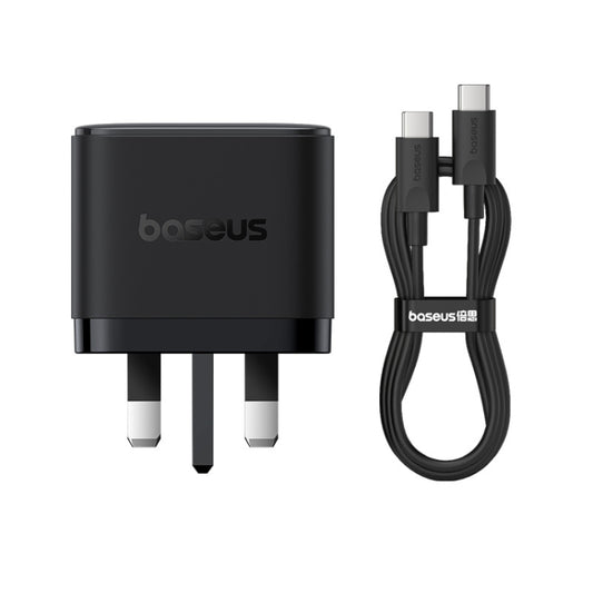 Baseus PD65W USB and 2 USB-C / Type-C Fast Charger With 1m Type-C Cable, Plug Type:UK Plug(Black) - USB Charger by Baseus | Online Shopping UK | buy2fix