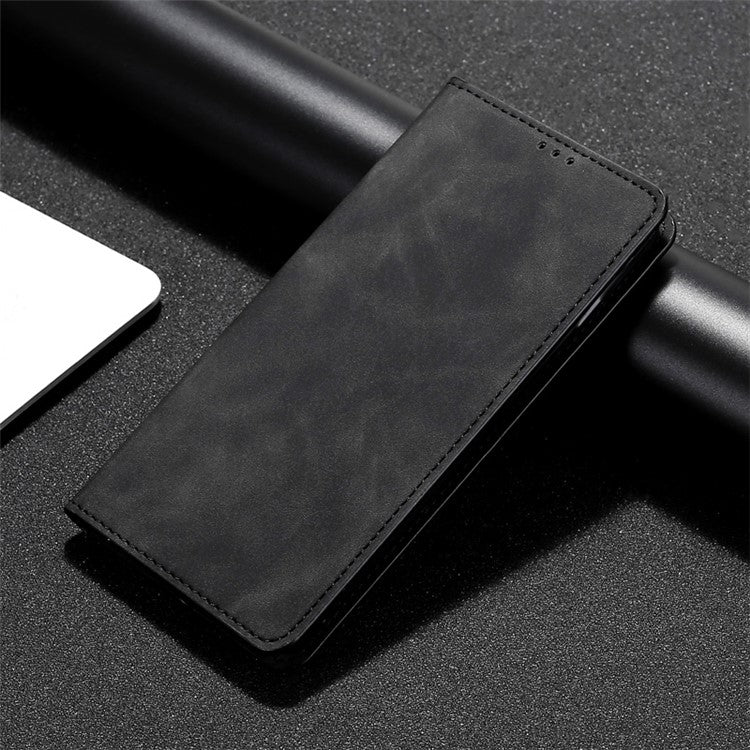 For iPhone 16 Pro Max Skin Feel Magnetic Leather Phone Case(Black) - iPhone 16 Pro Max Cases by buy2fix | Online Shopping UK | buy2fix