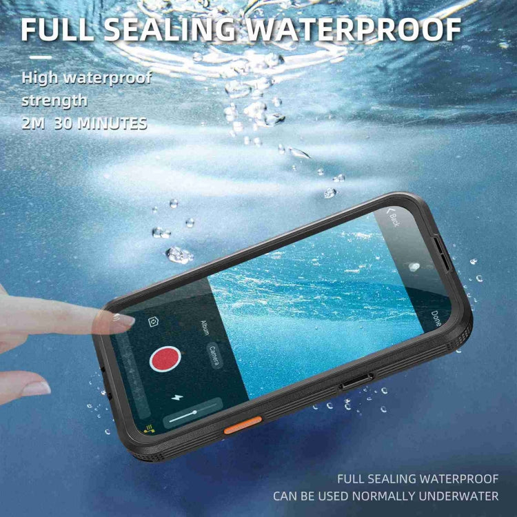 For iPhone 16 RedPepper IP68 Waterproof Triple-proof MagSafe Phone Case(Black) - iPhone 16 Cases by RedPepper | Online Shopping UK | buy2fix