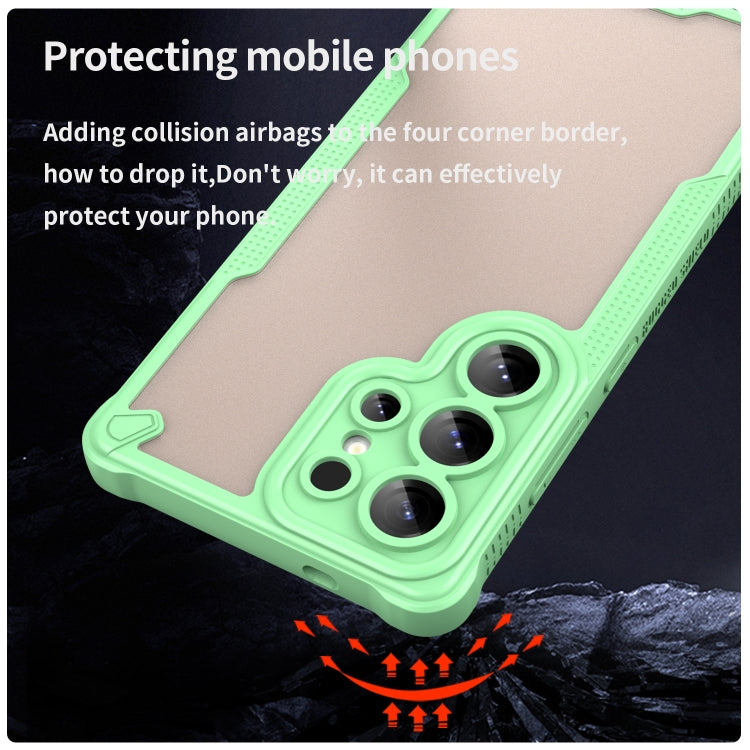 For Samsung Galaxy S25 Ultra 5G Armor Glaze PC Hybrid TPU Phone Case(Green) - Galaxy S25 Ultra 5G Cases by buy2fix | Online Shopping UK | buy2fix