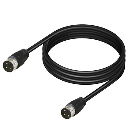 DIN Male to Male 3 Pin Signal Transmission for TV, DVD Player Adapter Cable, Length:0.5m(Black) - Microphone Audio Cable & Connector by buy2fix | Online Shopping UK | buy2fix