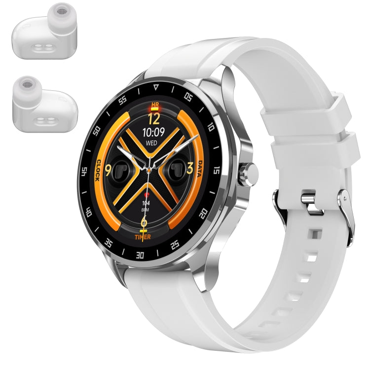 X20 1.43 inch IP67 Waterproof 2 in 1 Bluetooth Earphone Smart Watch(White) - Smart Wristbands by buy2fix | Online Shopping UK | buy2fix