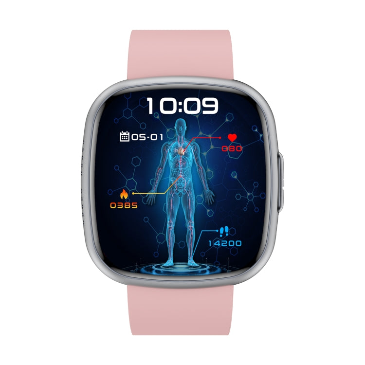 ET593 1.75 inch IPS Square Screen Smart Watch, ECG Electrocardiogram / Blood Sugar Monitoring(Pink) - Smart Watches by buy2fix | Online Shopping UK | buy2fix