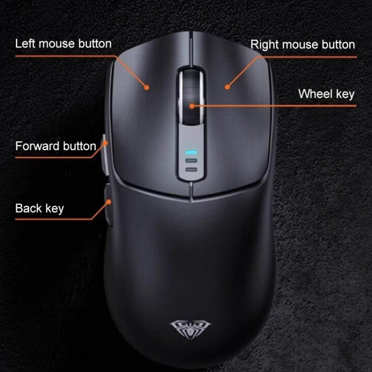 AULA SC580 10000DPI Wired/2.4G/Bluetooth Three Model Gaming Wireless Mouse(Black) - Wireless Mice by AULA | Online Shopping UK | buy2fix