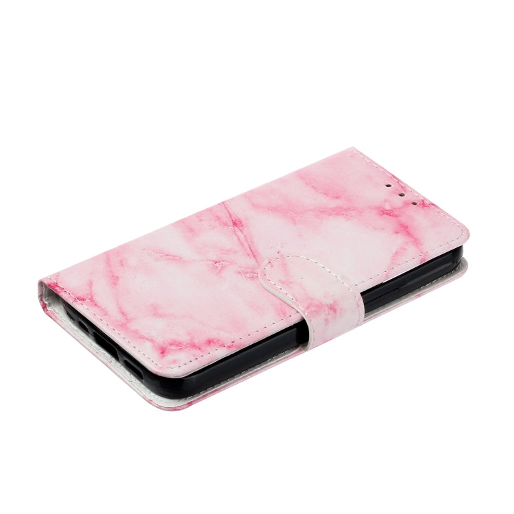 For Samsung Galaxy S25 Ultra 5G Colored Drawing Marble Pattern Leather Phone Case(Pink Marble) - Galaxy S25 Ultra 5G Cases by buy2fix | Online Shopping UK | buy2fix