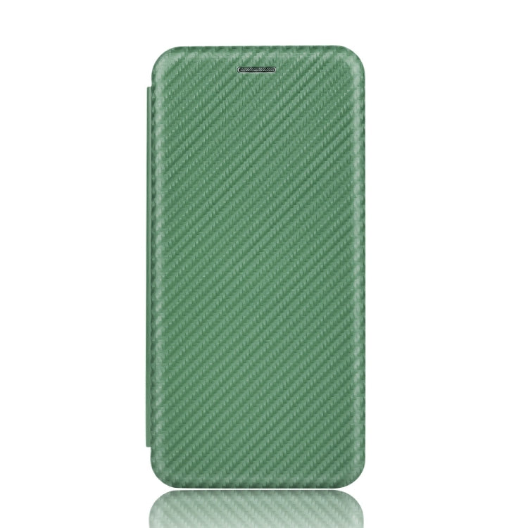 For Blackview A80 Carbon Fiber Texture Horizontal Flip TPU + PC + PU Leather Case with Card Slot(Green) - More Brand by buy2fix | Online Shopping UK | buy2fix