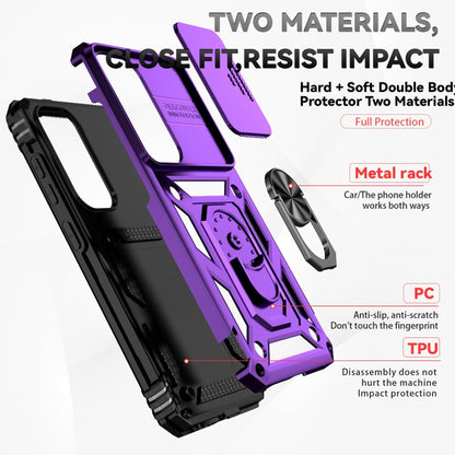 For Samsung Galaxy S25+ 5G Sliding Camshield Holder Phone Case(Purple) - Galaxy S25+ 5G Cases by buy2fix | Online Shopping UK | buy2fix