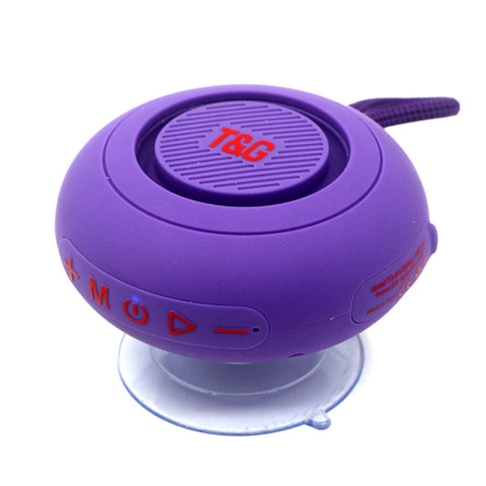 T&G TG-442 TWS Portable Mini Wireless Bluetooth Speaker with Suction Cup(Purple) - Mini Speaker by T&G | Online Shopping UK | buy2fix