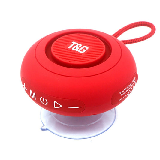 T&G TG-442 TWS Portable Mini Wireless Bluetooth Speaker with Suction Cup(Red) - Mini Speaker by T&G | Online Shopping UK | buy2fix