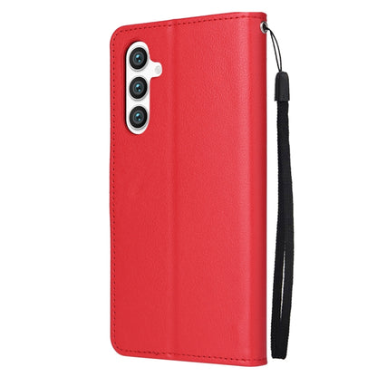 For Samsung Galaxy S25+ 5G 3-Card Slots Multifunctional Leather Phone Case(Red) - Galaxy S25+ 5G Cases by buy2fix | Online Shopping UK | buy2fix