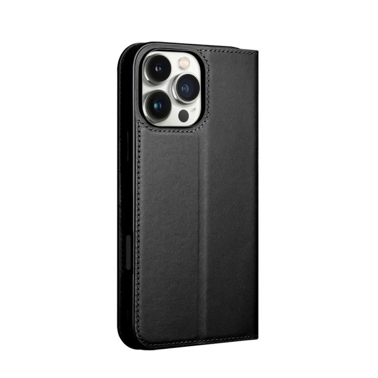 For iPhone 16 Pro Max QIALINO Classic Gen2 Genuine Leather Phone Case(Black) - iPhone 16 Pro Max Cases by QIALINO | Online Shopping UK | buy2fix