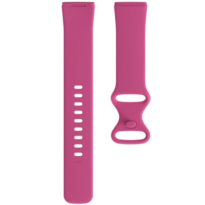 For Fitbit Versa 4 / Versa 3 / Sense 2 / Sense Silicone Watch Band, Size: L(Rose Red) - Watch Bands by buy2fix | Online Shopping UK | buy2fix