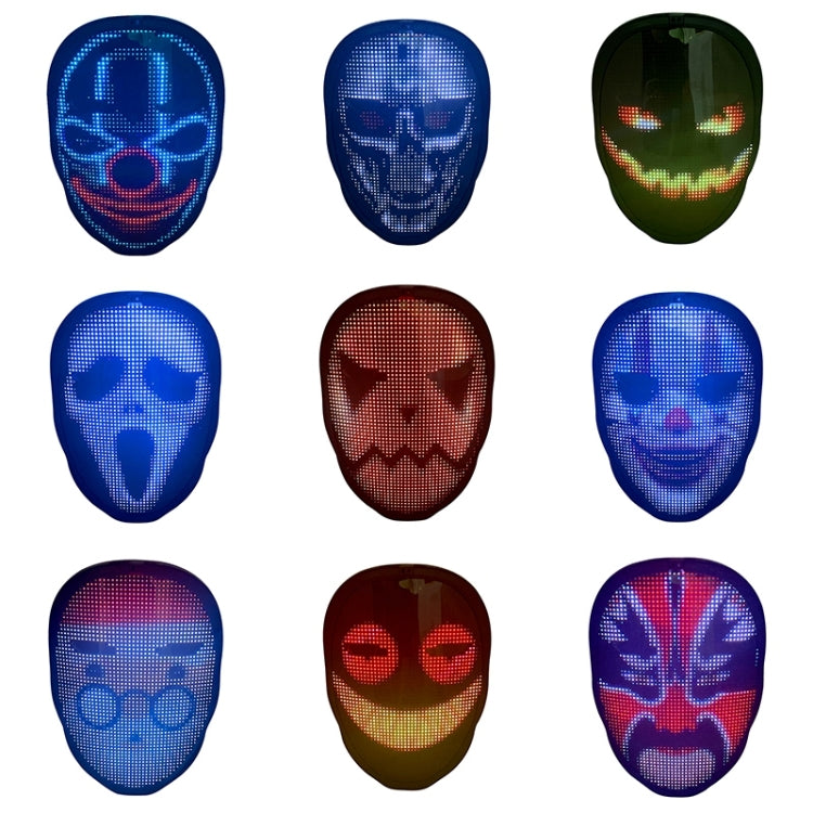 Halloween Festival Party Custom Face Change LED Colorful Luminescence Mask Battery Version - Halloween Masks by buy2fix | Online Shopping UK | buy2fix