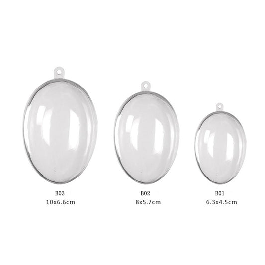 6 PCS Transparent Plastic Hollow Ellipsoid Easter Christmas Wedding Decorations - Holiday Decorations by buy2fix | Online Shopping UK | buy2fix