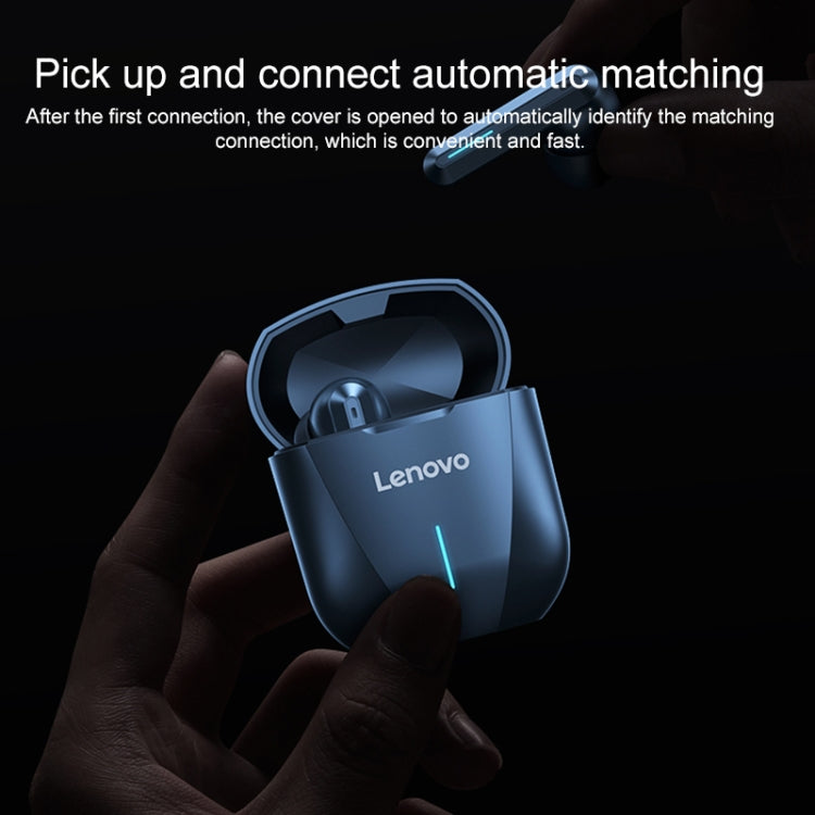 Original Lenovo XG01 IPX5 Waterproof Dual Microphone Noise Reduction Bluetooth Gaming Earphone with Charging Box & LED Breathing Light, Support Touch & Game / Music Mode (Tarnish) - Bluetooth Earphone by Lenovo | Online Shopping UK | buy2fix