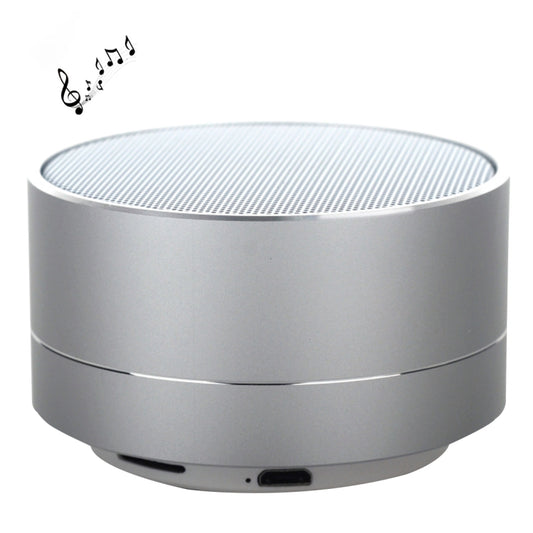 A10 Mini Portable Bluetooth Speaker Built-in MIC & LED, Support Hands-free Calls & TF Card(Silver) - Desktop Speaker by buy2fix | Online Shopping UK | buy2fix