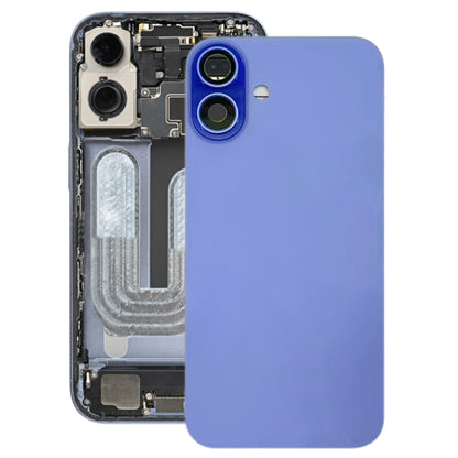 For iPhone 16 Battery Back Cover with Camera Lens Cover(Cyan) -  by buy2fix | Online Shopping UK | buy2fix