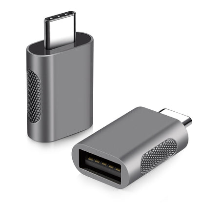 2 PCS SBT-158 USB-C / Type-C Male to USB 3.0 Female Zinc Alloy Adapter(Black) - Converter & Adapter by buy2fix | Online Shopping UK | buy2fix