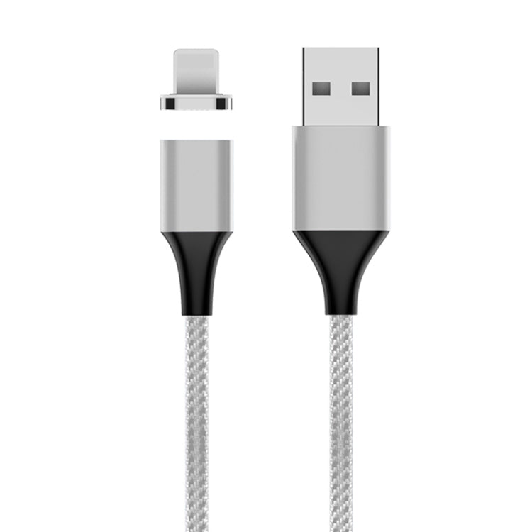 M11 5A USB to 8 Pin Nylon Braided Magnetic Data Cable, Cable Length: 2m (Silver) - Charging Cable & Head by buy2fix | Online Shopping UK | buy2fix