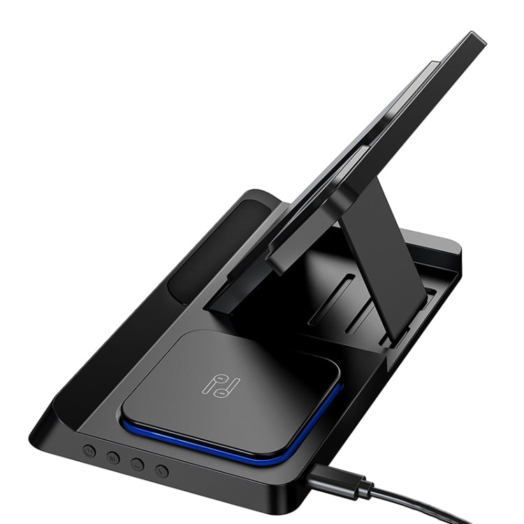 WIWU Wi-W006 5 in 1 15W Wireless Charger (Black) - Wireless Charger by WIWU | Online Shopping UK | buy2fix