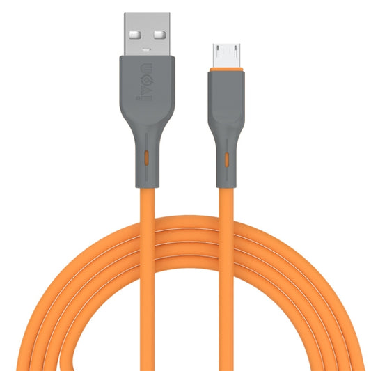 IVON CA78 2.4A Micro USB Fast Charging Data Cable, Length: 1m (Orange) - Micro USB Cable by IVON | Online Shopping UK | buy2fix