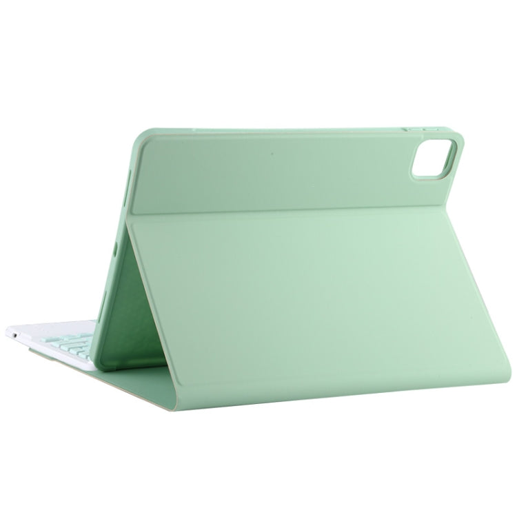 TG11BC Detachable Bluetooth Green Keyboard Microfiber Leather Tablet Case for iPad Pro 11 inch (2020), with Touchpad & Pen Slot & Holder (Green) - For iPad Pro by buy2fix | Online Shopping UK | buy2fix