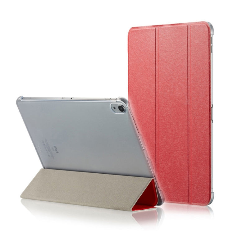 Silk Texture Horizontal Flip  Magnetic PU Leather Case for iPad Air 13 2024 / iPad Pro 12.9 inch (2018), with Three-folding Holder & Sleep / Wake-up Function(Red) - iPad Pro 11 (2018) Cases by buy2fix | Online Shopping UK | buy2fix