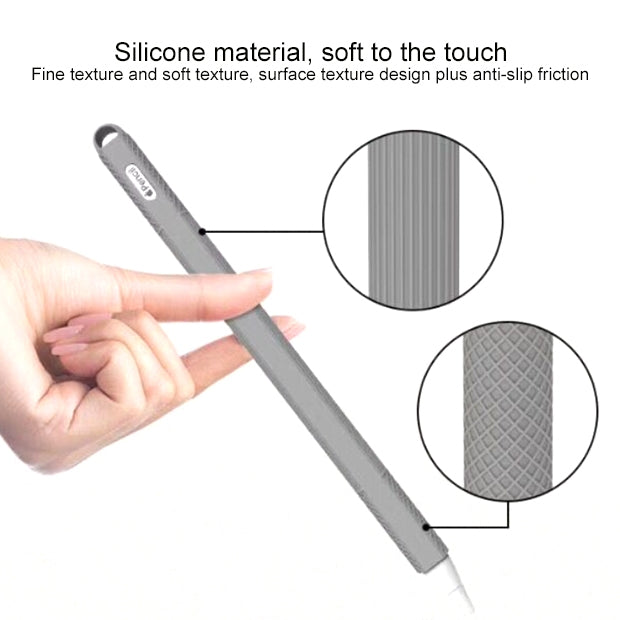 Stylus Pen Silica Gel Shockproof Protective Case for Apple Pencil 2 (Grey) - Pencil Accessories by buy2fix | Online Shopping UK | buy2fix