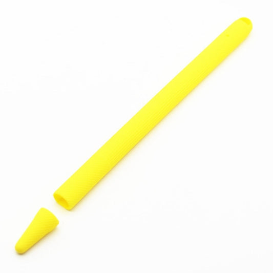 Stylus Pen Silica Gel Shockproof Protective Case for Apple Pencil 2 (Yellow) - Pencil Accessories by buy2fix | Online Shopping UK | buy2fix